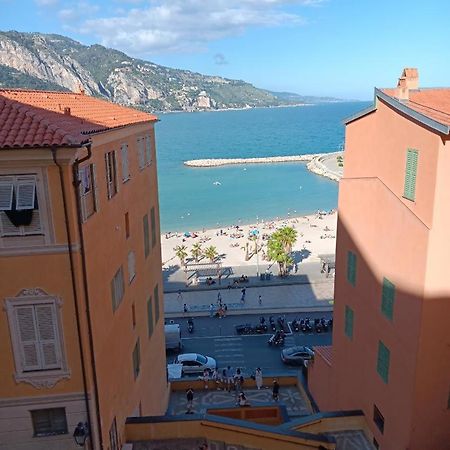 Duplex Vue Mer 50M De La Plage Des Sablettes Menton Exterior foto