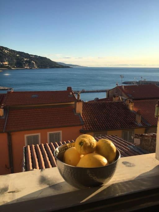 Duplex Vue Mer 50M De La Plage Des Sablettes Menton Exterior foto