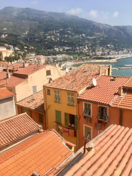 Duplex Vue Mer 50M De La Plage Des Sablettes Menton Exterior foto