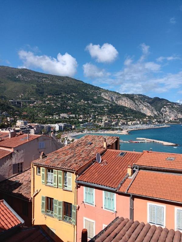 Duplex Vue Mer 50M De La Plage Des Sablettes Menton Exterior foto